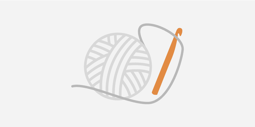 Graphic of Crochet hook and ball